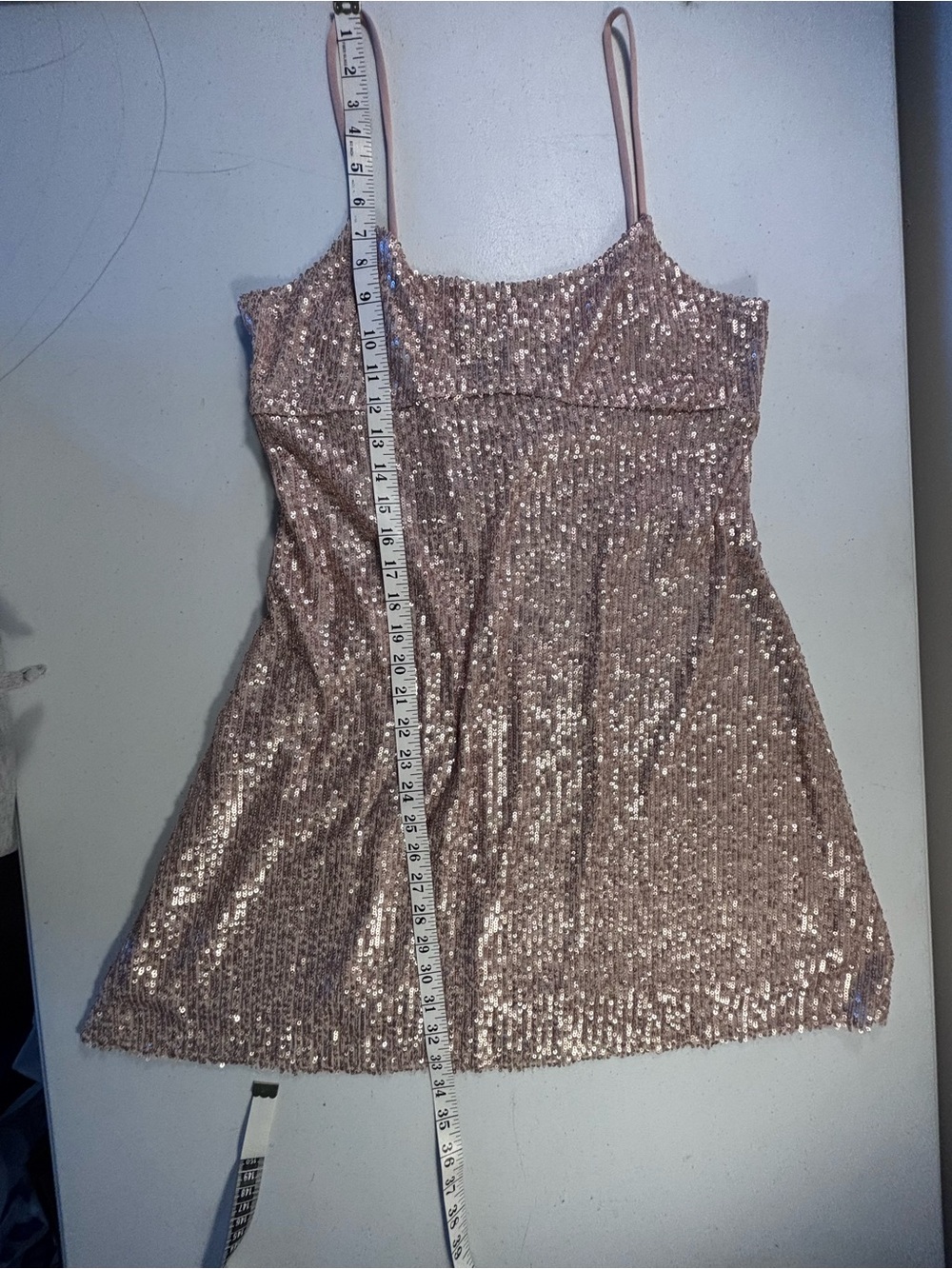 Altar'd State Rose Gold Sequin Slip Mini Dress - Picture 5 of 7